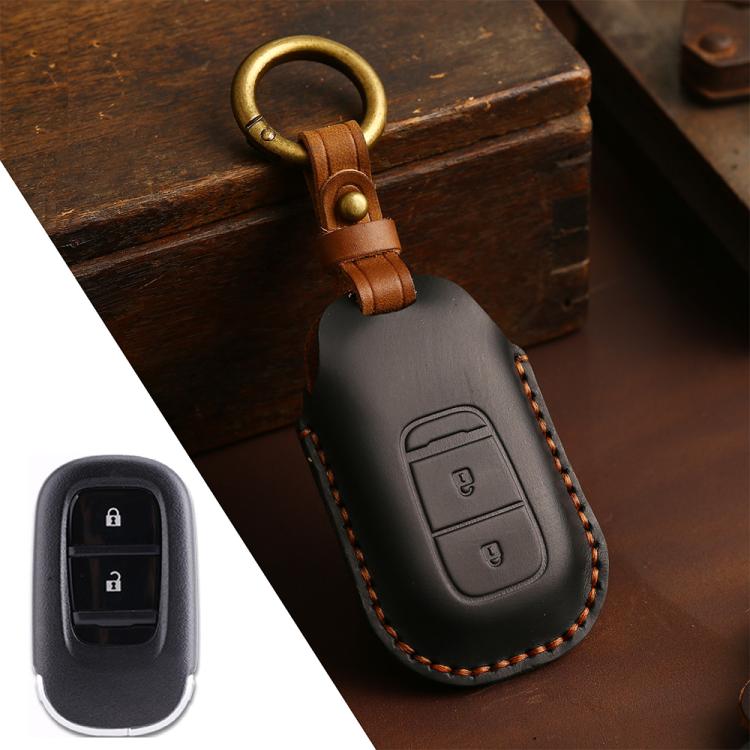 For Honda Odyssey 2024 Hallmo Crazy Horse Cowhide Car Key Protection Cover