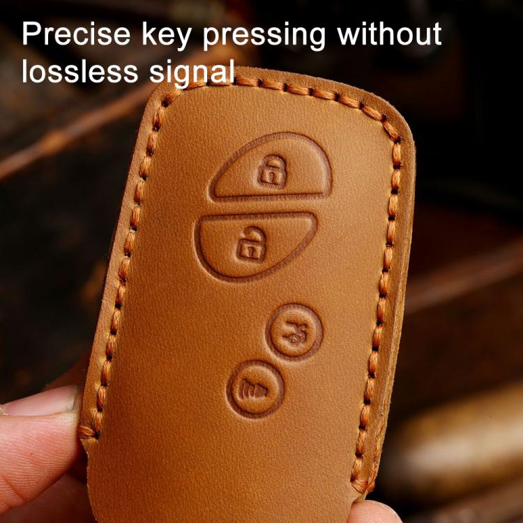 For Lexus RX270 / ES240 / LX570 Hallmo Crazy Horse Cowhide Car Key Protection Cover