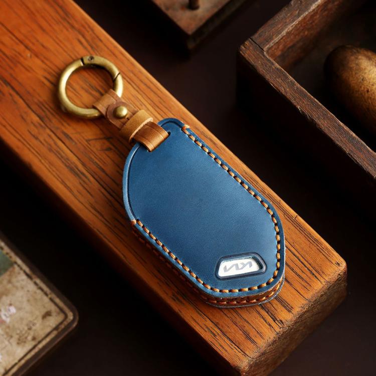 For Kia K3 / K5 2024 Hallmo Crazy Horse Cowhide Car Key Protection Cover