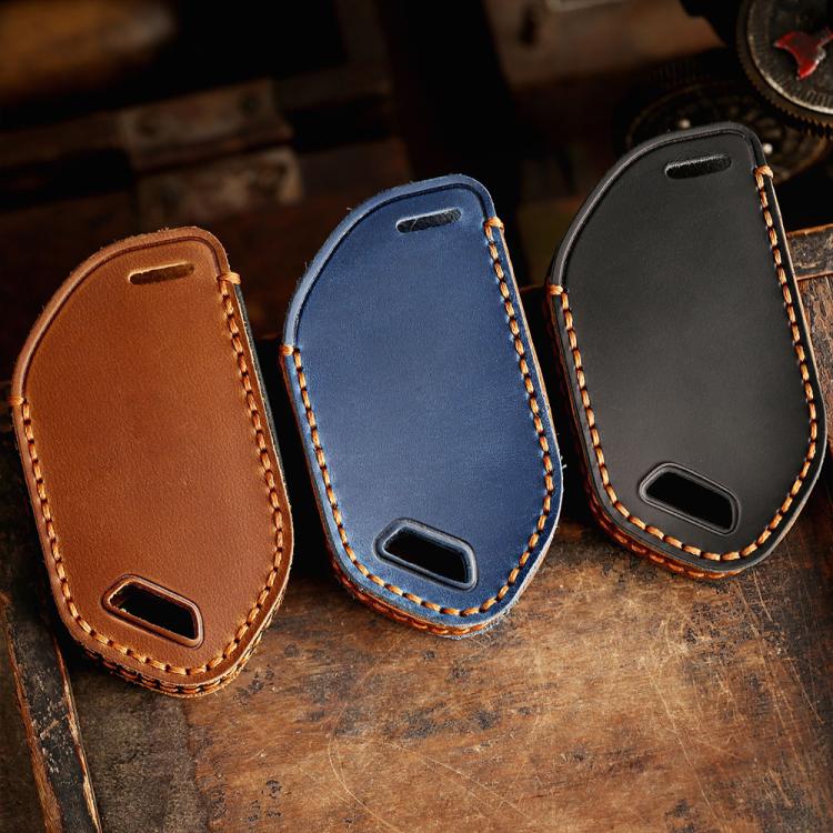 For Kia K3 / K5 2024 Hallmo Crazy Horse Cowhide Car Key Protection Cover