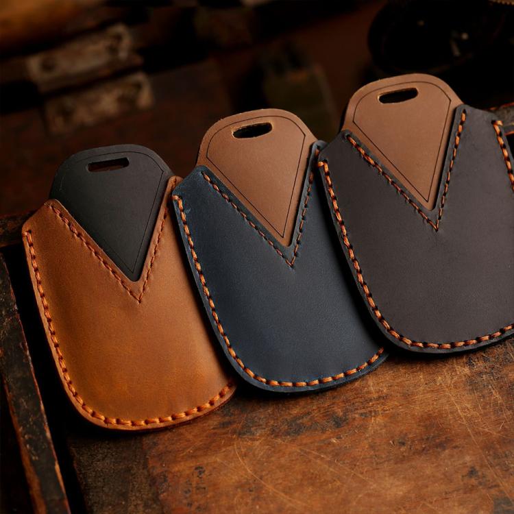 For Toyota Alphard Hallmo Crazy Horse Cowhide Car Key Protection Cover