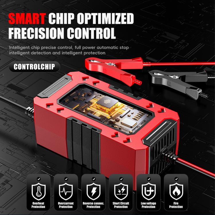 FOXSUR FBC1206F 12V 6A Car Motorcycle Battery Charger Smart Repair Multi-function Charger