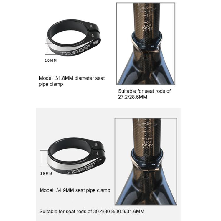 TOSEEK Aluminum Alloy Bicycle Seat Tube Clamp