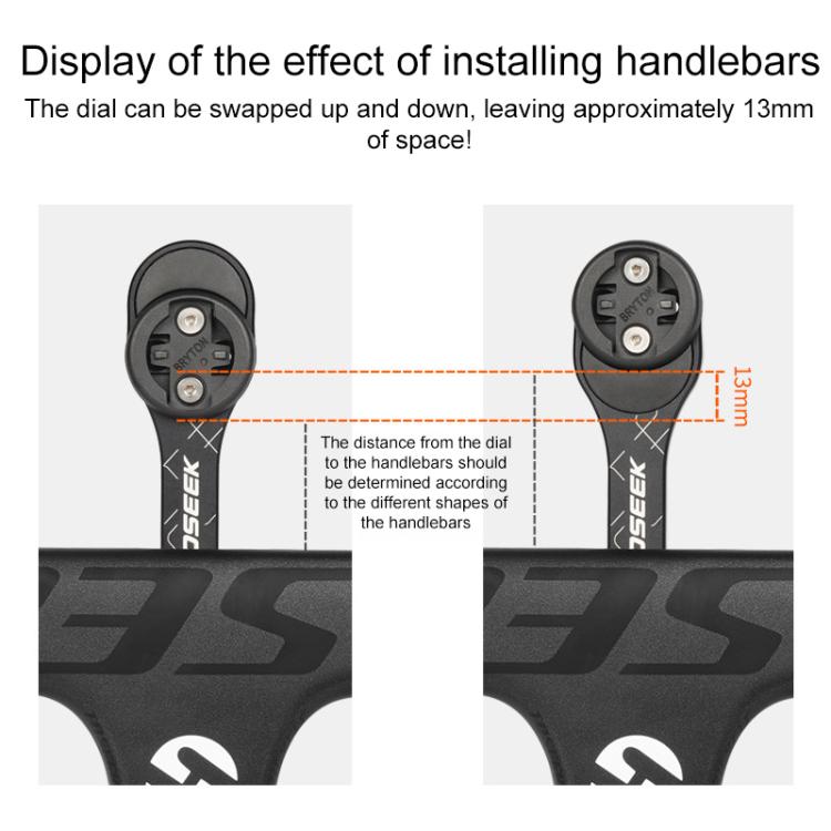 TOSEEK MA106 Aluminum Alloy Bicycle Road Bike Integrated Handlebar Computer Bracket