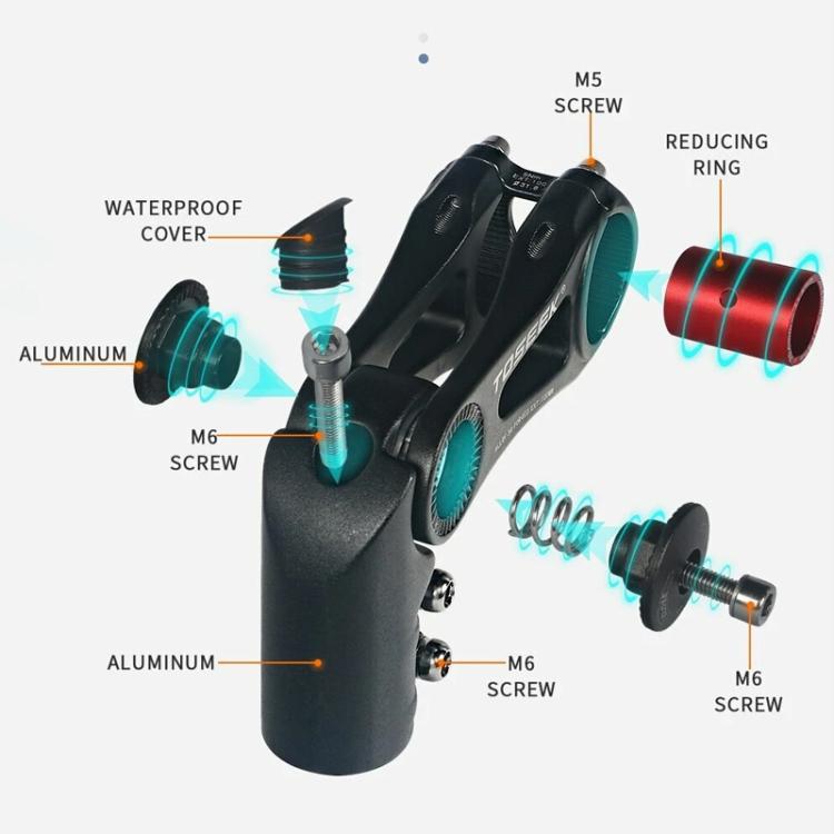 TOSEEK ST003 Aluminum Alloy Adjustable Angle Mountain Bike Stem