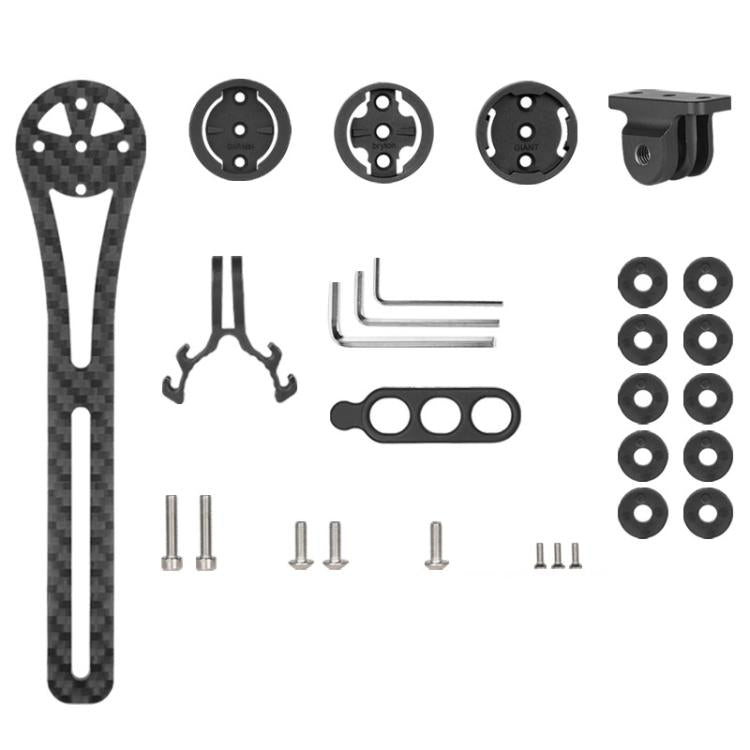 TOSEEK Carbon Fiber Bicycle Road Bike Integrated Handlebar Meter Bracket