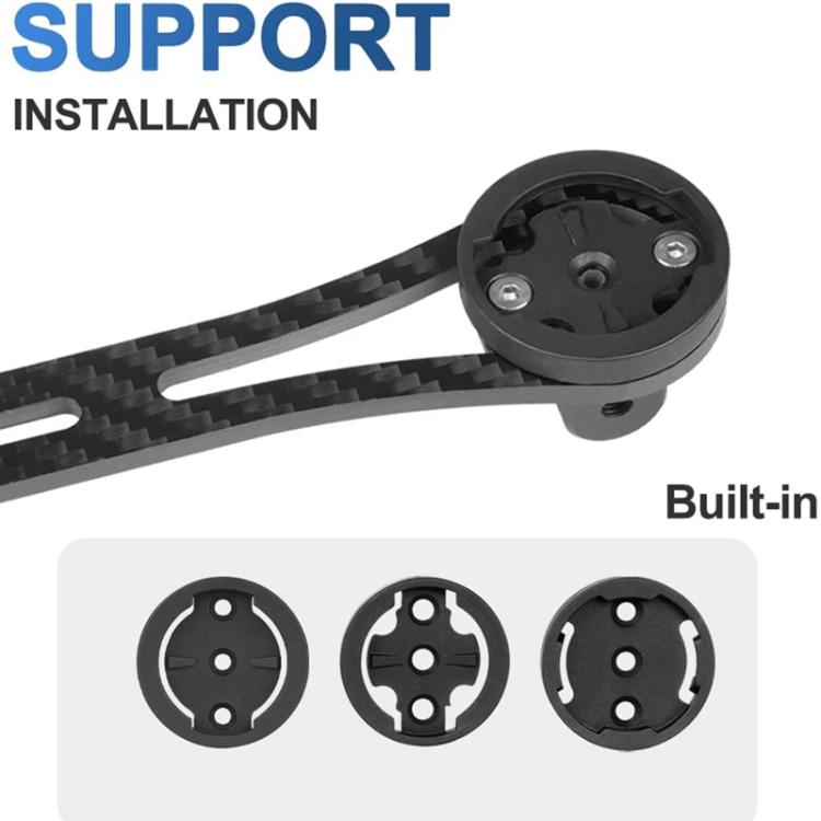 TOSEEK Carbon Fiber Bicycle Road Bike Integrated Handlebar Meter Bracket