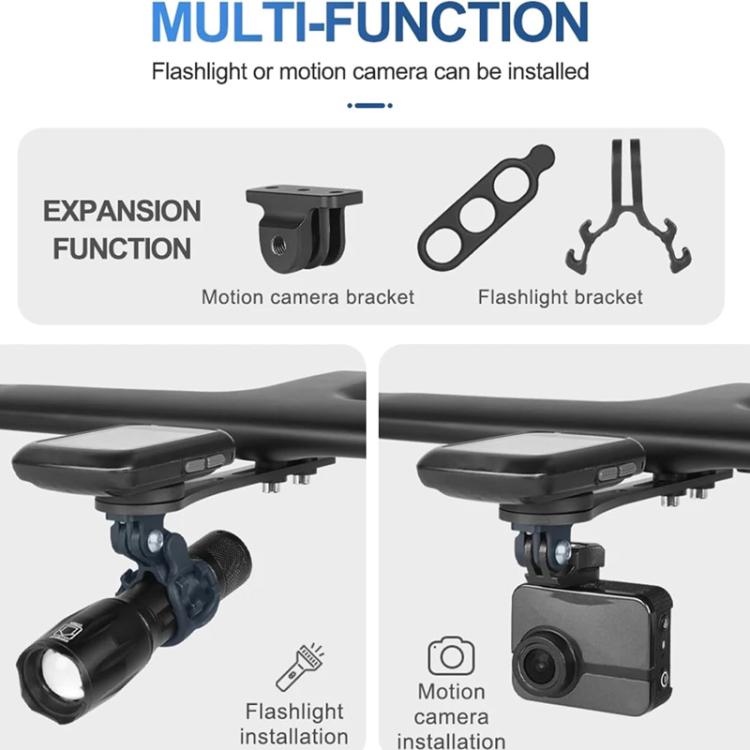 TOSEEK Carbon Fiber Bicycle Road Bike Integrated Handlebar Meter Bracket