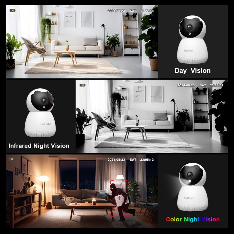 SriHome SH036 500W Pixel AI Smart HD Camera Supports Human Tracking