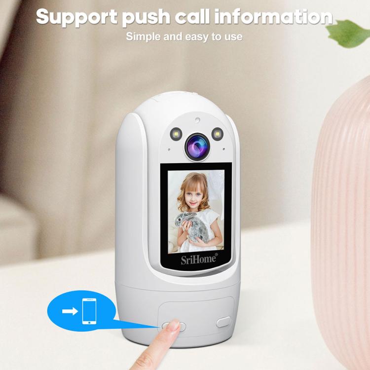 SriHome SH060 2MP 2.4 inch IPS Screen Smart IP Camera Supports Two-way Video Voice Call