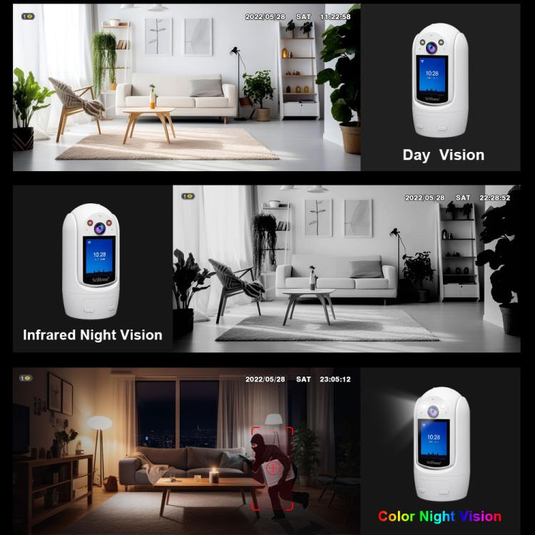 SriHome SH060 2MP 2.4 inch IPS Screen Smart IP Camera Supports Two-way Video Voice Call