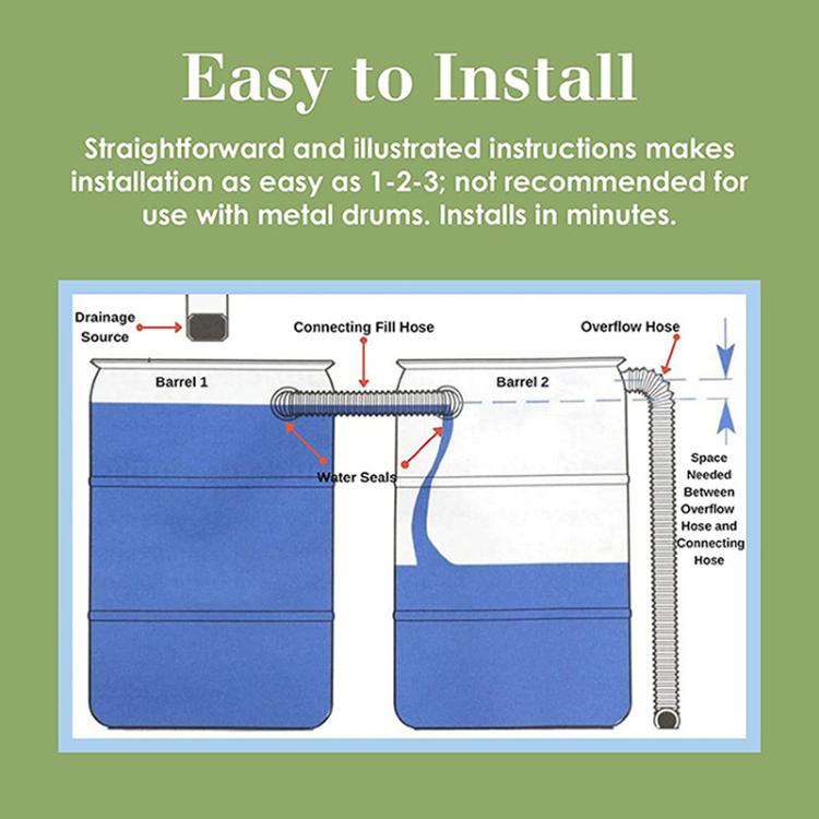 Expandable Bucket Connector Rain Barrel Diverter Kit