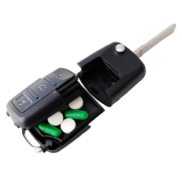 Simulation Car Key Storage Organizer Portable Capsule Pill Dispenser