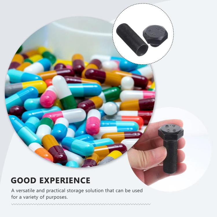 Portable Hexagonal Screw Medicine Storage Tank Pill Storage Box