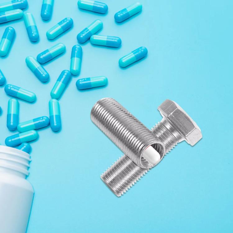 Portable Hexagonal Screw Medicine Storage Tank Pill Storage Box