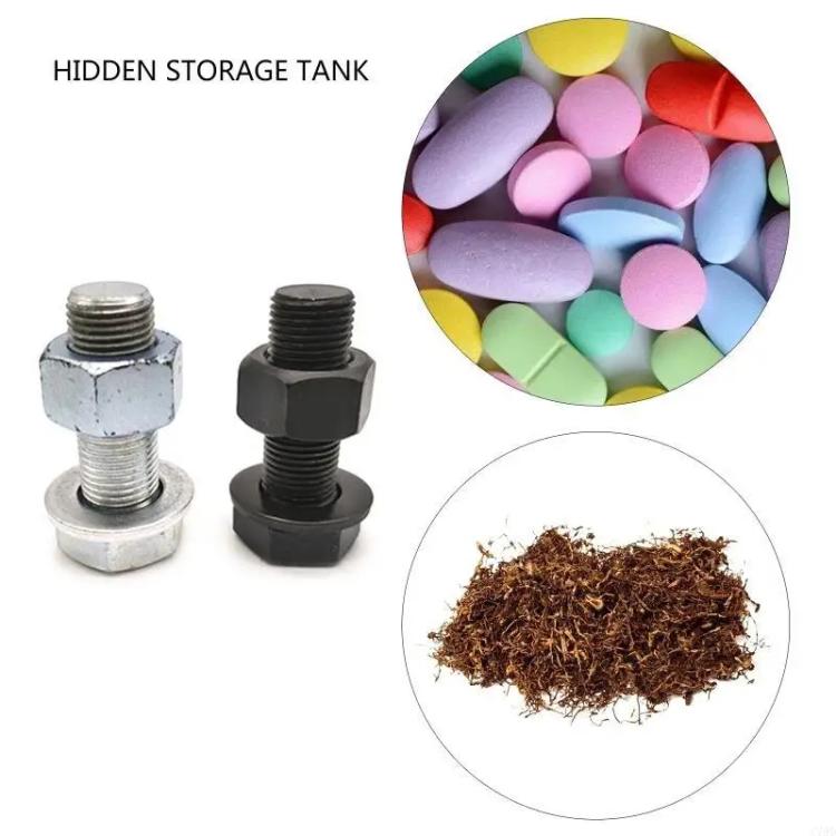 Hexagonal Washer Metal Screw Medicine Storage Tank Travel Capsule Pill Storage Box