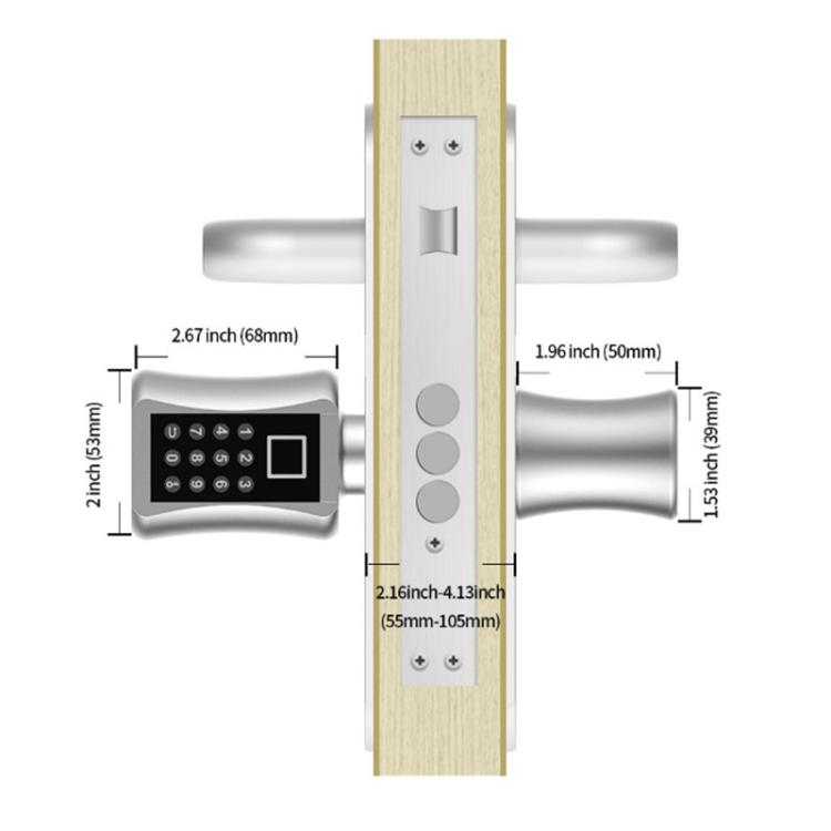 Office Home Fingerprint Password Smart Lock Cylinder