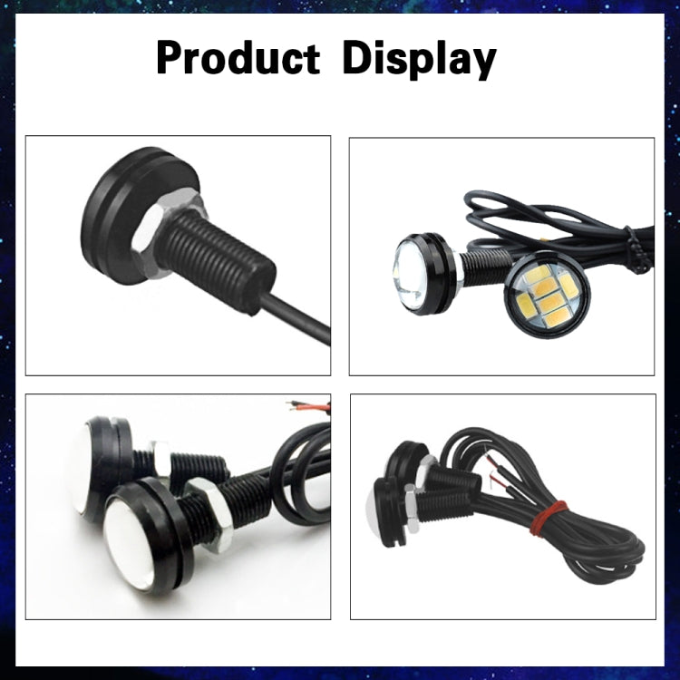 10 PCS 23mm 6LEDs SMD-5730 DC9-80V Motorcycle Eagle Eye Light