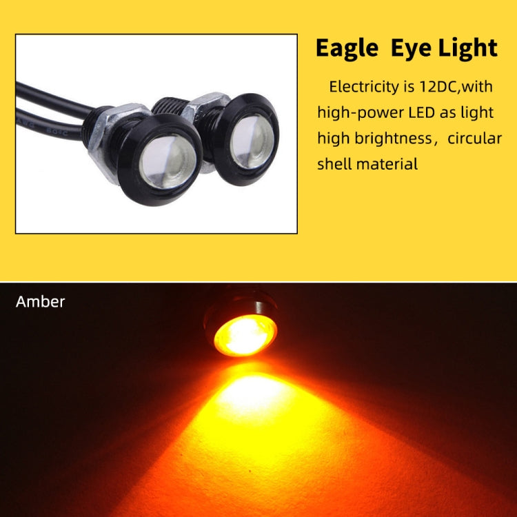 10 PCS 18mm 1.5W DC9-80V Motorcycle Eagle Eye Light Single Lens