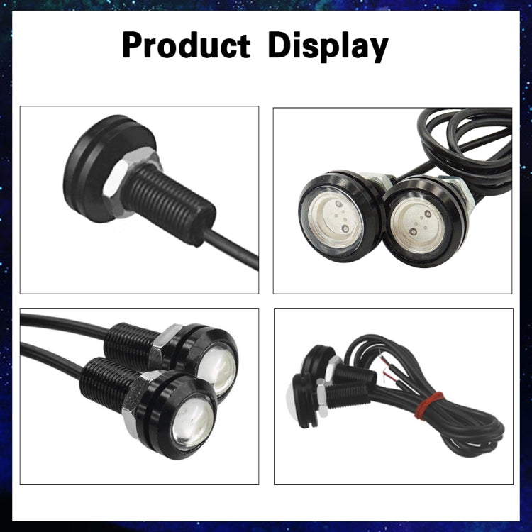 10 PCS 23mm 1.5W DC9-80V Motorcycle Eagle Eye Light Double Lens