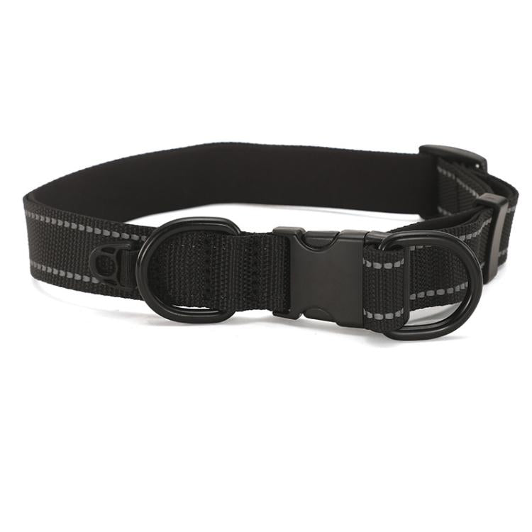 Pet Reflective Collar Waterproof Cloth Black Buckle