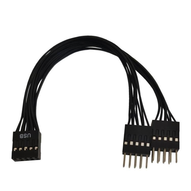 Desktop Computer Motherboard 2 in 1 9 Pin USB Adapter Extension Cable