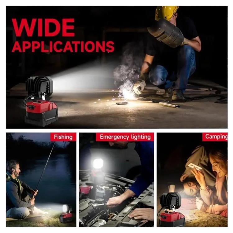 For Milwaukee M18 Series Lithium Battery 6500K 6000LM 40W Portable Outdoor LED Work Light