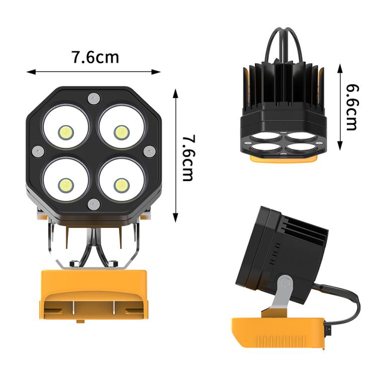For DeWALT DCB Series 18V / 20V Lithium Battery 6500K 6000LM 40W Portable Outdoor LED Work Light