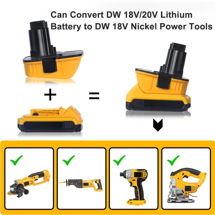 DCA1820 Battery Adapter Converter With USB-A Port for DeWALT Electric Saw Tools
