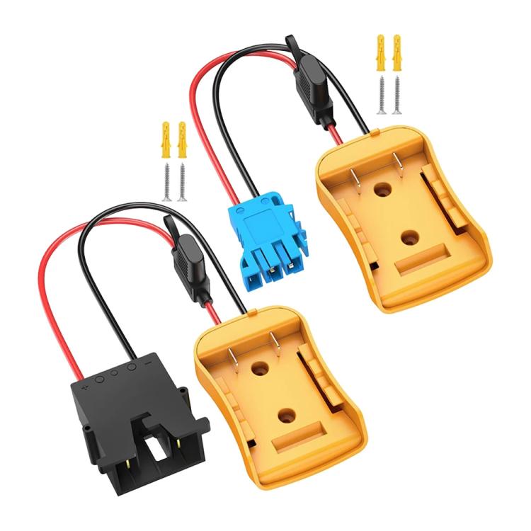 For DeWalt DCB Series 18V / 20V Lithium Battery Adapter with UPS Harness Connector