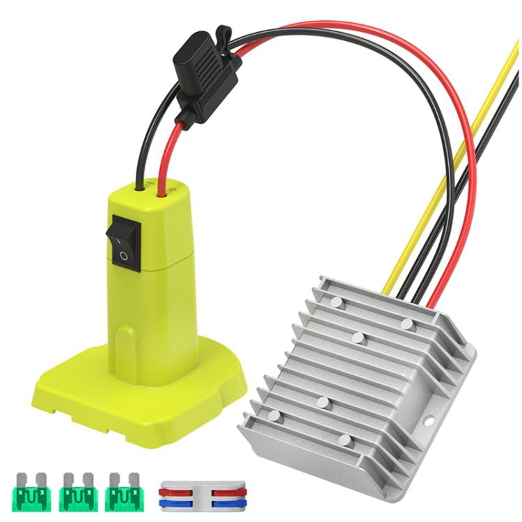 For RYOBI 18V Lithium Battery Battery Switch Button Adapter Converter With Fuses