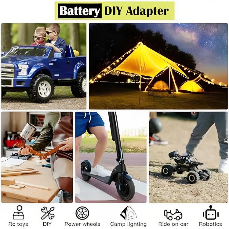 For RYOBI 18V Lithium Battery Battery Switch Button Adapter Converter With Fuses