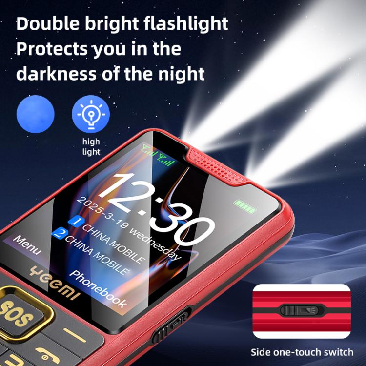 K3 2G Keypad Phone, 2.4 inch, LED Flashlight, Big Keyboard Big Fonts, SOS, Network: 2G, Dual SIM