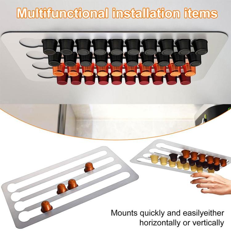 Coffee Capsule Holder For Hotel Kitchen Restaurant Wall-mounted Storage Rack