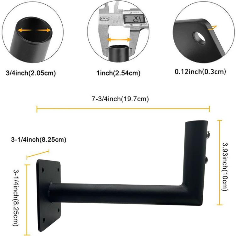 Eaves Weather Vane L-shaped Bracket Outdoor TV Antenna Mounting Stand