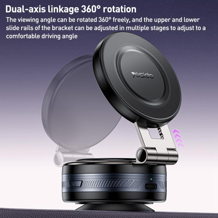 Yesido C225 360 Rotating Electric Vacuum Suction Cup MagSafe Car Mount