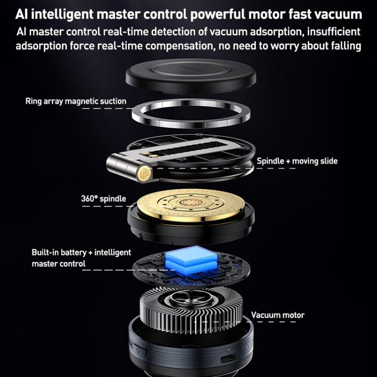 Yesido C225 360 Rotating Electric Vacuum Suction Cup MagSafe Car Mount