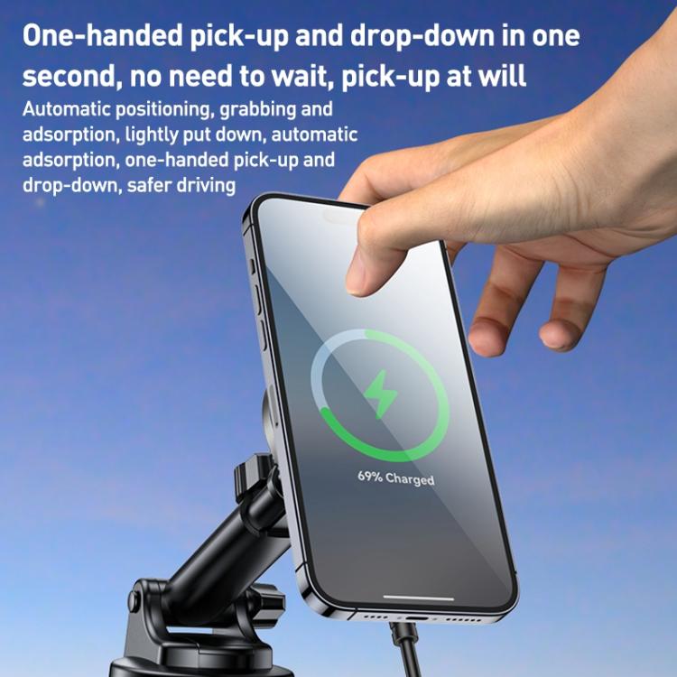 Yesido DS30 2 in 1 15W Wireless Charging Car Desktop Stand