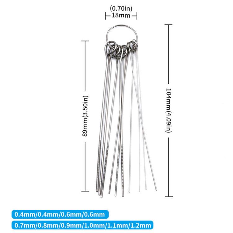 10 Set Welding High Density Stainless Steel Through Needle