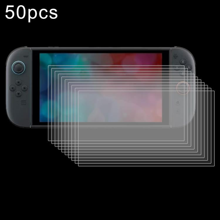 50pcs 0.26mm 9H 2.5D Tempered Glass Film