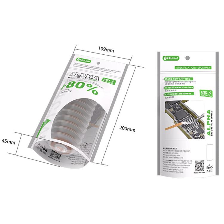 Mijing 10 in 1 Motherboard IC Chip Cleaning Alpha Tin-Absorbing Wire