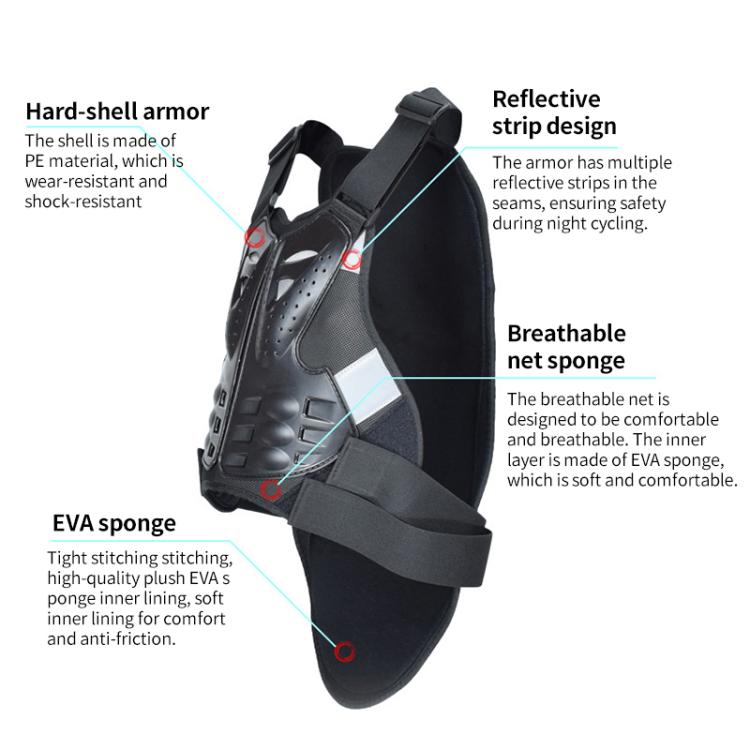 GHOST RACING GH-HJY08 Motorcycle Armor Vest Chest Protector Riding Hard Shell Clothes