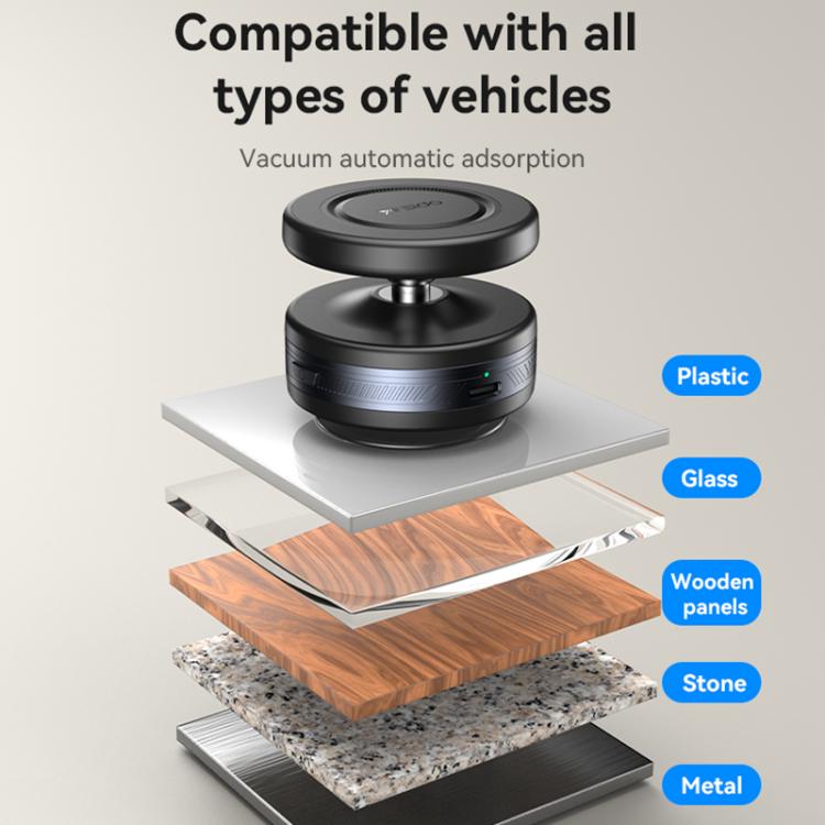 Yesido C224 Electric Vacuum Suction Cup MagSafe Car Mount with 360 Degree Rotating Base