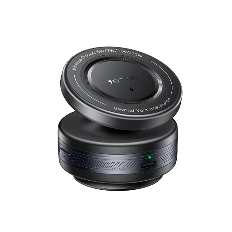 Yesido C310 15W Wireless Charging Vacuum Suction Cup MagSafe Car Holder with 360 Degree Rotating Base