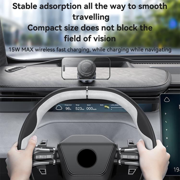 Yesido C310 15W Wireless Charging Vacuum Suction Cup MagSafe Car Holder with 360 Degree Rotating Base