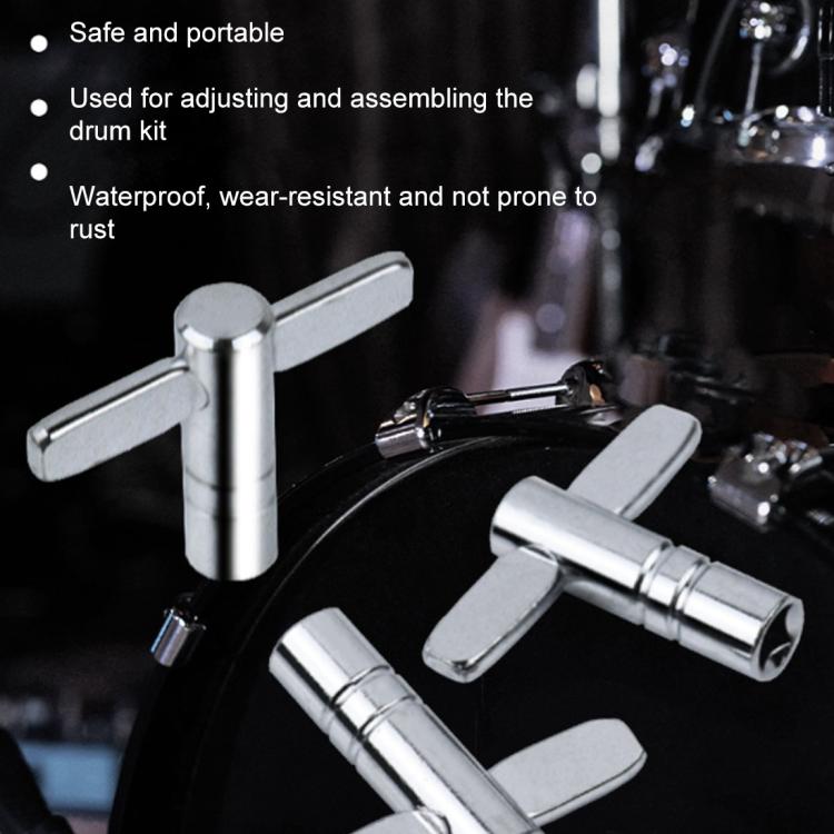 CT-826 T-shaped Square Hole Drum Key Universal Adjustment Wrench Tool for Drum Set