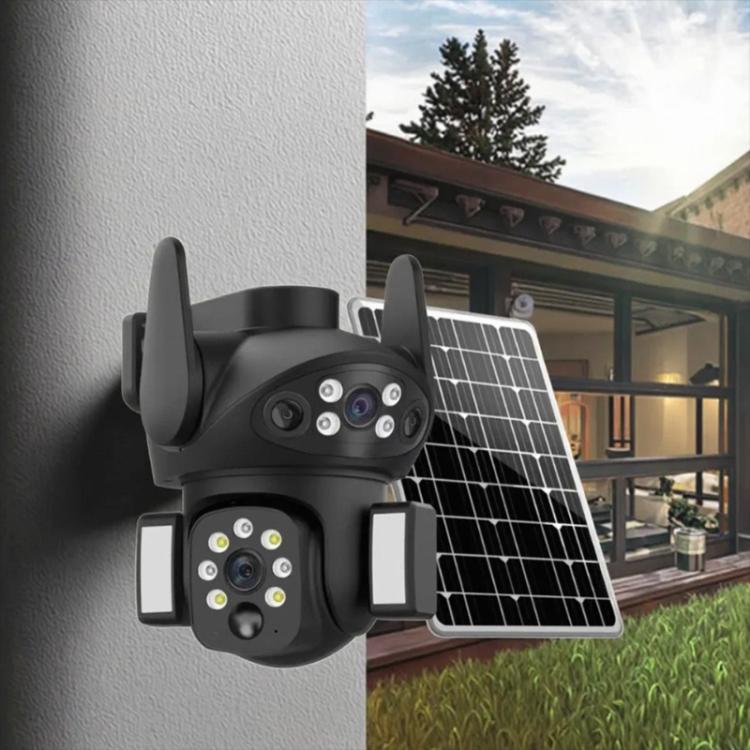 X7 2MP Multi-lens Panoramic Solar Surveillance PTZ Dome Camera