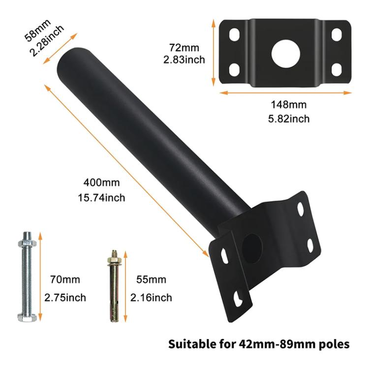 Solar Street Light Bracket Mounting Arm, Length: 40cm