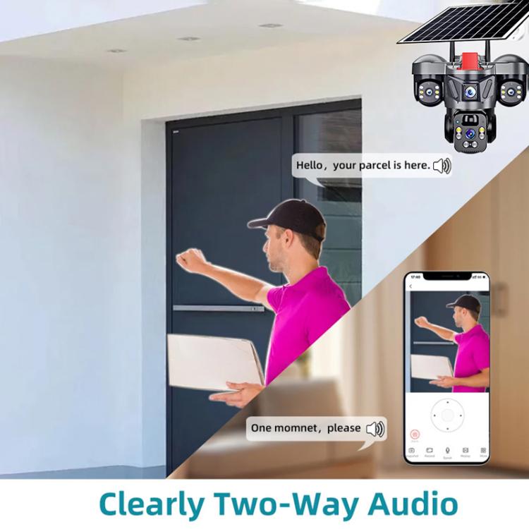 D31 9MP Multi-lens Panoramic Solar Surveillance PTZ Dome Camera