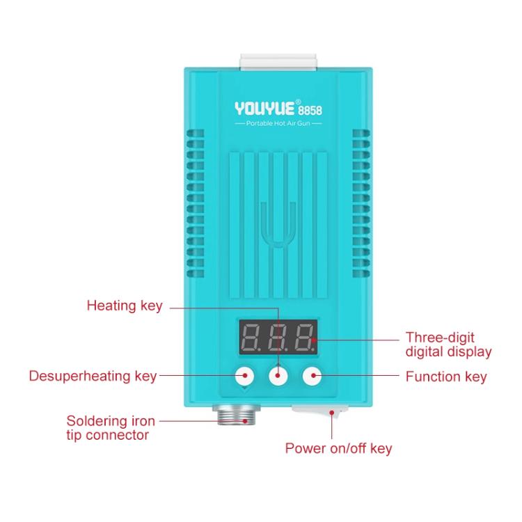 Uyue 8858 Portable Hot Air Gun BGA Desoldering Rework Station